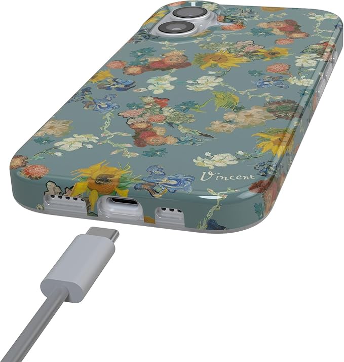 Casely iPhone 17 Case | Vincent's Flowers | Van Gogh Museum | Compatible with MagSafe | Classic Ultra Slim Design