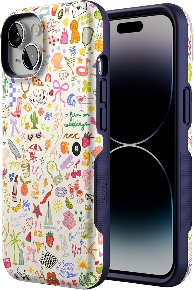 Casely iPhone 14 Case | All The Fun Things | Fun on Weekdays | Compatible with MagSafe | Bold Protective Design