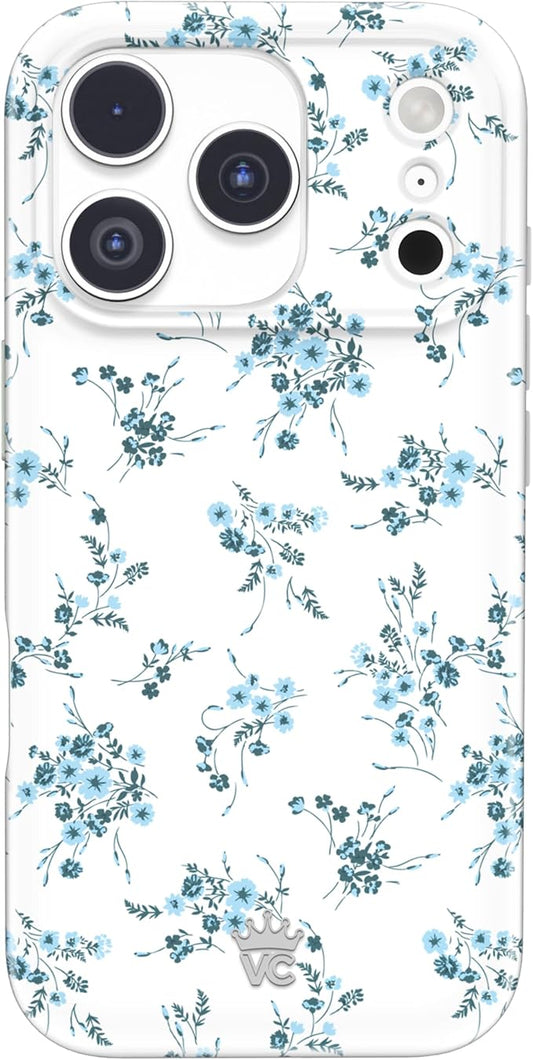 VELVET CAVIAR Case for iPhone 17 Pro | Compatible with MagSafe | 10ft Drop Tested | Protective Designer Cases | French Blue Floral