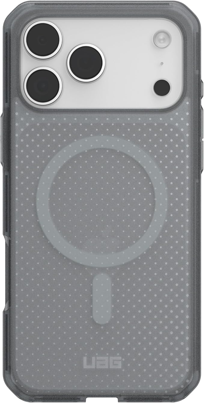 URBAN ARMOR GEAR UAG Designed for iPhone 17 Pro Max Case Dot - Compatible with MagSafe Translucent Military Grade Protective Cover, Ash