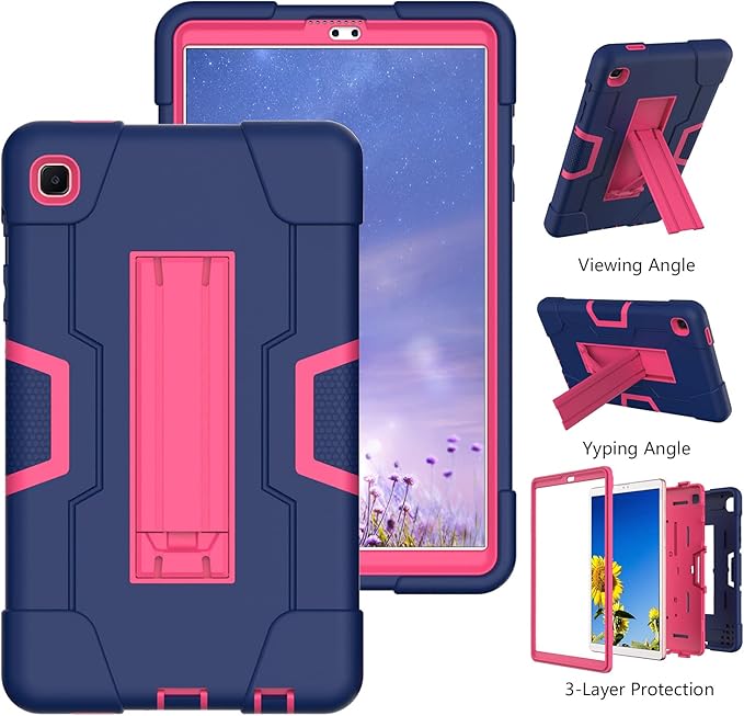 Case for Samsung Galaxy Tab A7 Lite 8.7" 2021, Heavy Duty Hard PC Soft Silicone Shockproof Rugged High Impact Protective Kickstand Case for Galaxy Tab A7 Lite 8.7 inch (SM-T220 SM-T225)