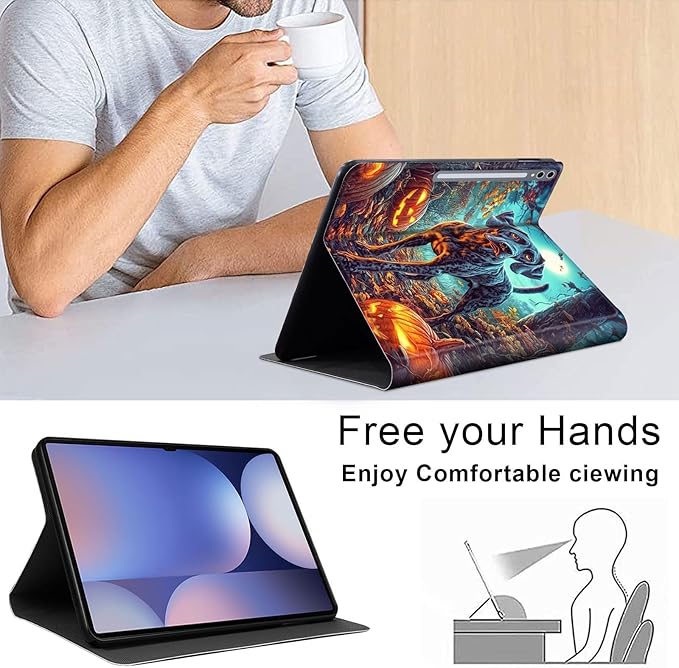 Case for Samsung Galaxy Tab S10 Plus/ S9 FE Plus/ S9 Plus 5G Tablet 12.4'', Slim PU Leather Stand Cover with Auto Wake/Sleep, Multi-Angle Viewing & Shockproof, Shorthaired Pointer Dog