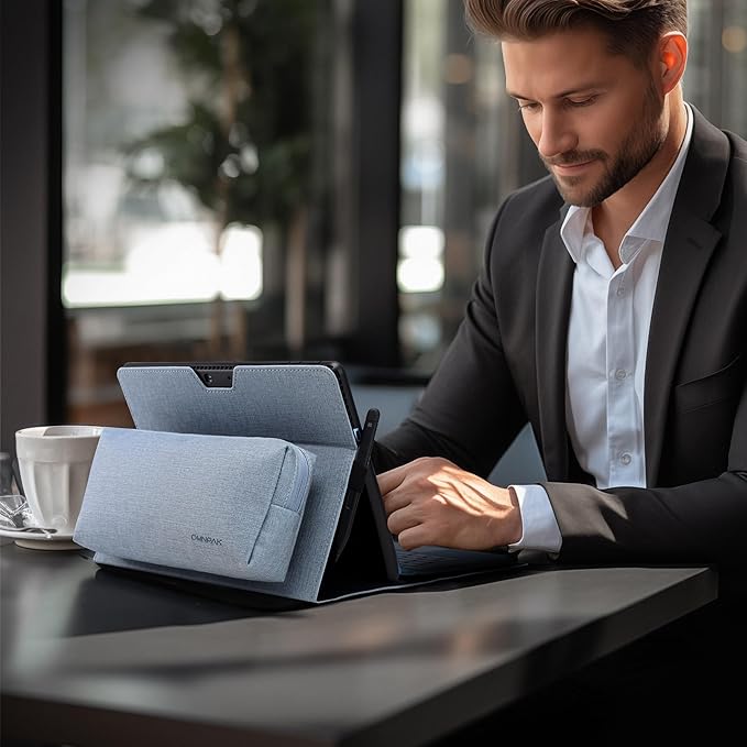 Omnpak Microsoft Surface Pro 11/10/9 Case, Lightweight Protective, Multiple Angle, Stylus Holder, Designed for Surface 11th Edition AI 2024/Pro 9 5G 13" 2022, Compatible with Type Cover Keyboard