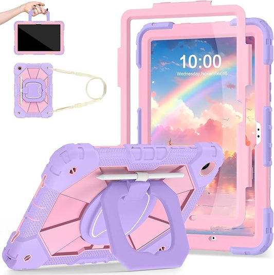 Case for Samsung Galaxy Tab A9+/A9 Plus 11 Inch with Screen Protector/Rotating Stand/Pen Holder,Military Grade Shockproof Cover for Galaxy Tab A9 Plus Case (SM-X210/X216/X218)