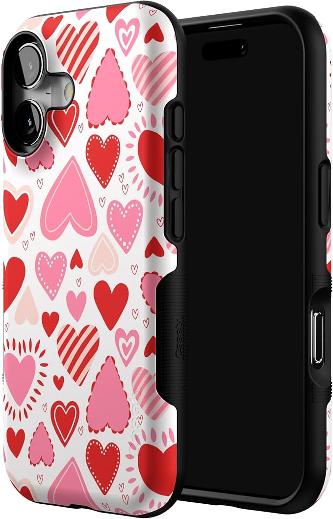 Casely iPhone 17 Case | Love Struck | Heart Stickers | Bold Protective Design | Compatible with MagSafe