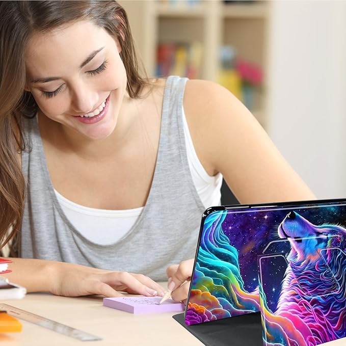 Case for Lenovo Tab M10 Plus 10.3", 360 Degree Rotating Folding Stand,with Auto Sleep/Wake Case for Lenovo Tab M10 Plus (2020 2nd Gen) TB-X606F/TB-X606X 10.3" FHD Tablet,Nebula/Galaxy Wolf