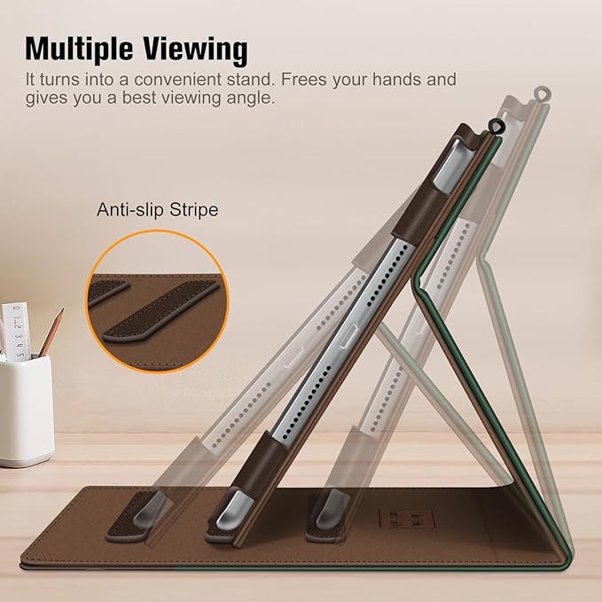 Fintie Case for iPad 9th / 8th / 7th Generation (2021/2020/2019) 10.2 Inch - [Corner Protection] Multi-Angle Viewing Stand Cover with Pocket & Pencil Holder, Auto Sleep Wake, Mushroom