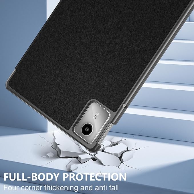 Case Compatible with Lenovo Tab M11 2023 TB-330FU / Lenovo Xiaoxin Pad 2024 TB-331FC 11 Inch Tablet,Slim Lightweight Trifold PC Cover with Auto Wake/Sleep Function,Black