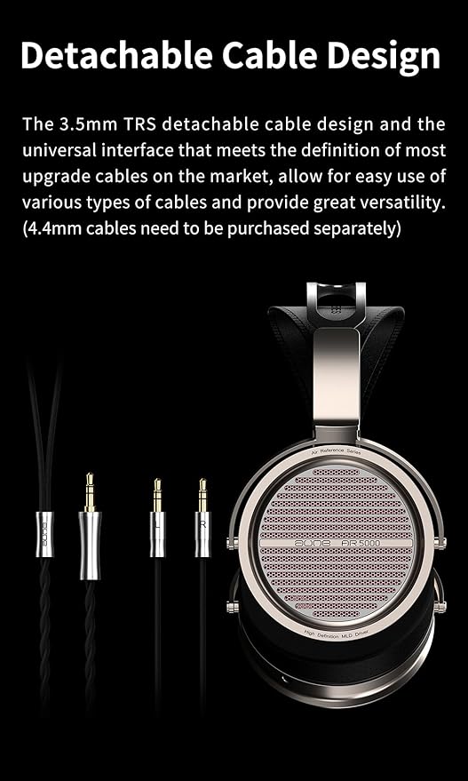 Aune AR5000 Full-Size Open-Back Headphones with MLD Driver, Dynamic Driver, Detachable Cable, Over-Ear HiFi Hi-Res Audiophile Headphones for HiFi System, Home Audio, DAP (AR5000 EU)