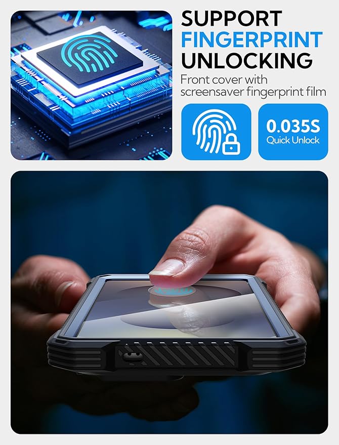 i-Blason Armorbox for Samsung Galaxy S25 Ultra Case MagSafe with Camera Cover Stand [Military Protection] Full-Body Heavy Duty Magnetic Phone Case with Screen Protector for S25 Ultra 6.9 inch, Blue