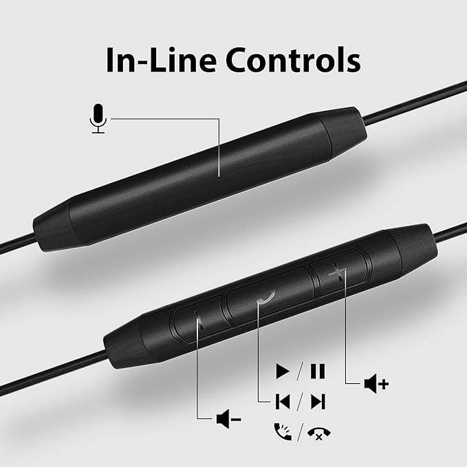 Avantree Resolve (Large) – Wired Open-Ear Earbuds w/Mic & Over-Ear Hook, for Seniors & Men w/Large Ears, Great for Office, Outdoor & Home, 3.5mm AUX