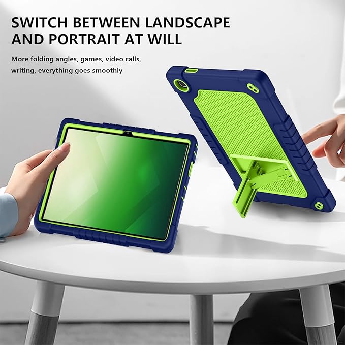 for Walmart Onn 11 Tablet Pro 2023 Model Case Shockproof Kids Friendly Rugged Hybrid Case Built-in Kickstand for Walmart Onn 11 Inch Pro Model:100110027 2023 (Navy/Green)