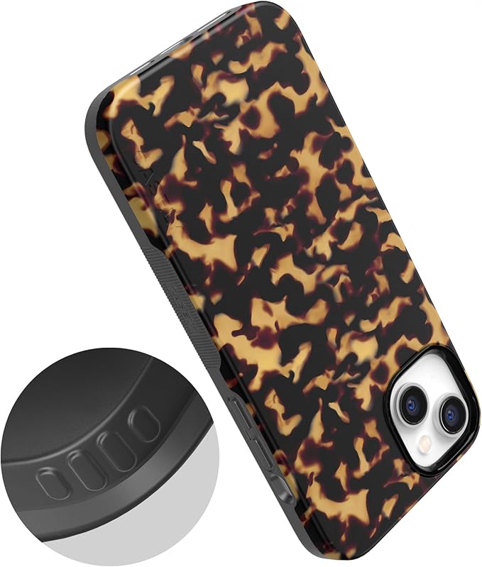 Casely iPhone 14 Case | Shell Shocked | Tortoise Print | Compatible with MagSafe | Bold Protective Design