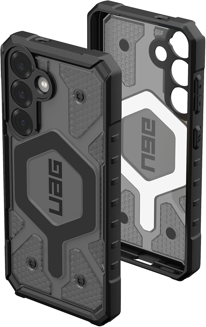 URBAN ARMOR GEAR UAG Designed for Samsung Galaxy S25 Case 6.2" Pathfinder Clear - Compatible with Magnetic Charging Transparent Rugged Military Drop Tested Protective Cover, Ash