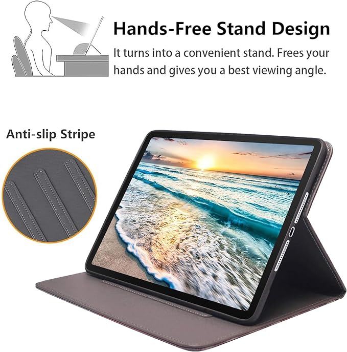 Case for Samsung Galaxy Tab A7 10.4 inch 2022/2020 (SM-T500/T503/T505/T507/T509), Premium PU Leather Stand Folio Cover with Auto Sleep/Wake, Sunset Beach Quote Bible Verse Phil 4-13