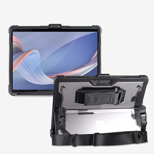 AOAO for Microsoft Surface Pro 11/10/9 Case with Shoulder Strap, Hand Strap, Stylus Pen Holder, Rugged, Shock-Absorbing and Drop-Resistant