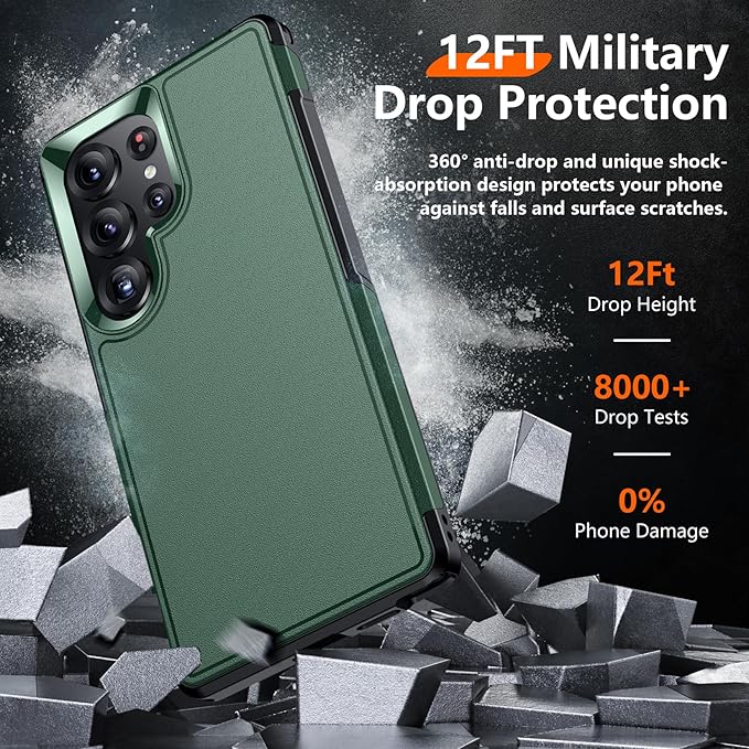 Red2Fire for Samsung Galaxy S25 Ultra Case, [Military Grade Drop Protection] Heavy Duty Full Body Shockproof Protection Non-Slip Phone Case for S25 Ultra Case 6.9 inch