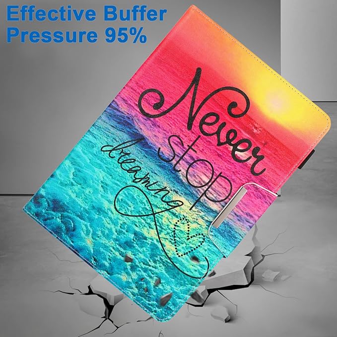 JZCreater 10 Inch Tablet Case, Universal 10 10.1 Inch Android Tablet Cover, Multi-Angle Viewing Stand Case for 9.5-10.5 Inch Tablet,Dream