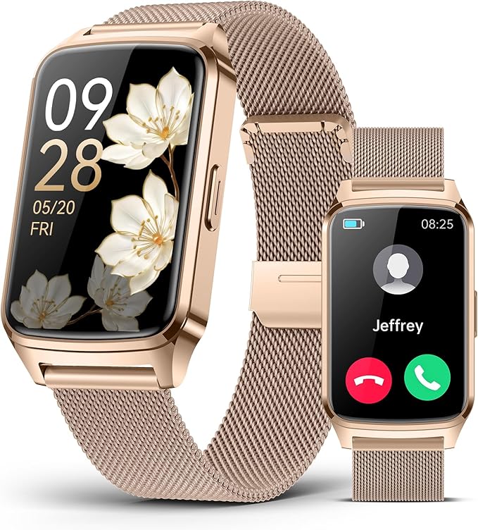 Fitness Tracker Watch for Women Men, Step Counter Compatible with iPhone Android, IP68 Waterproof Activity Tracker with Calorie and Sleep Monitor, 110+ Sports Modes Pedometer Smartwatch Smart Watch