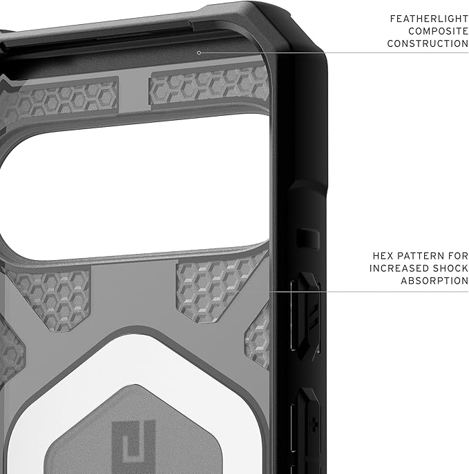 URBAN ARMOR GEAR UAG Made for Google Pixel 10 Pro XL Case Pathfinder Clear - Compatible with Pixelsnap & Magnetic Charging Transparent Rugged Protective Cover, Ash/Black