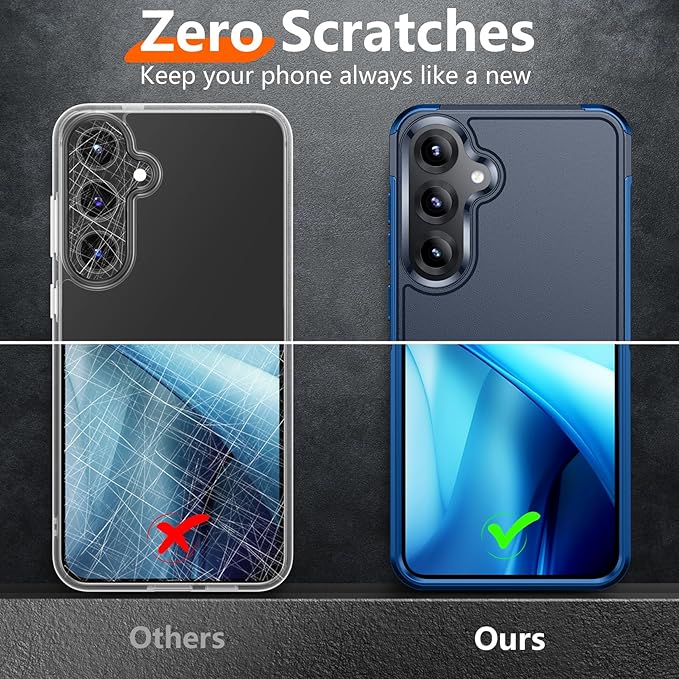 Red2Fire for Samsung Galaxy S25 Case, [Military Grade Drop Protection] Heavy Duty Full Body Shockproof Protection Non-Slip Phone Case for S25 Case 6.2 inch,Seablue