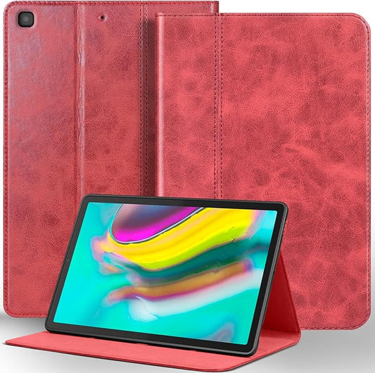 for Samsung Galaxy Tab S5E 10.5 inch Case 2019 Model(SM-T720/T725C/T727) Genuine Leather Cover Protective Shell,Auto Wake/Sleep.Red