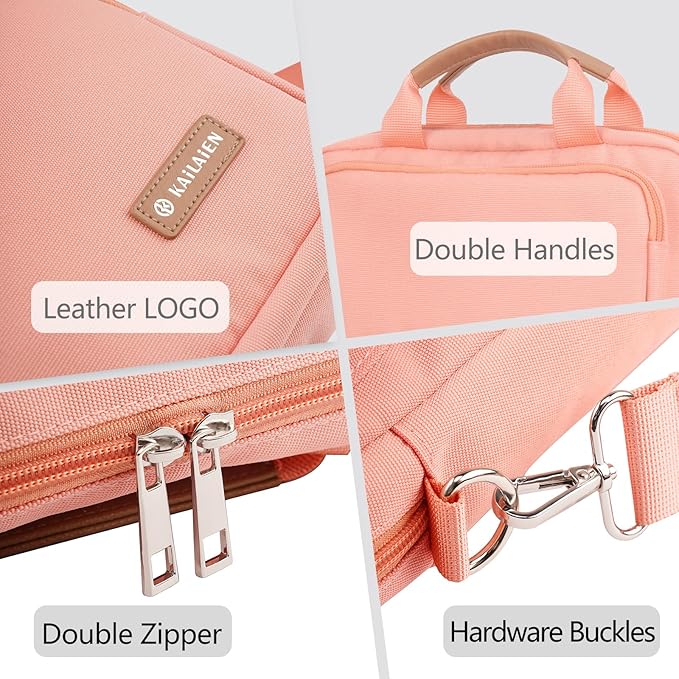 10-13 Inch Tablet Sleeve Bag, Ipad Bag for 13 In/11 in New iPad Pro M4 & 13 in Air M2 2024,iPad Pro 12.9 M2&M1,Ipad 10.9,Galaxy Tab S8+/S9+ 12.4,with Removable Shoulder Strap (Pink)