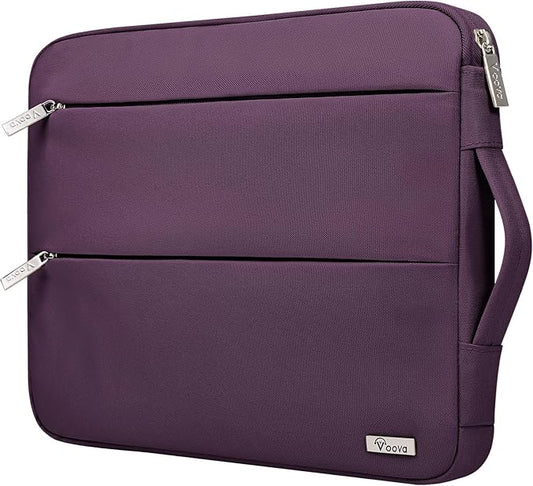 Voova 13 13.6 Inch Laptop Sleeve Case Compatible with MacBook Air 13 M1/M2/M3/M4 2020-2025, MacBook Pro 13/14, IPad Air/Pro 13, Waterproof Slim Computer Bag Cover with Handle, Dark Purple