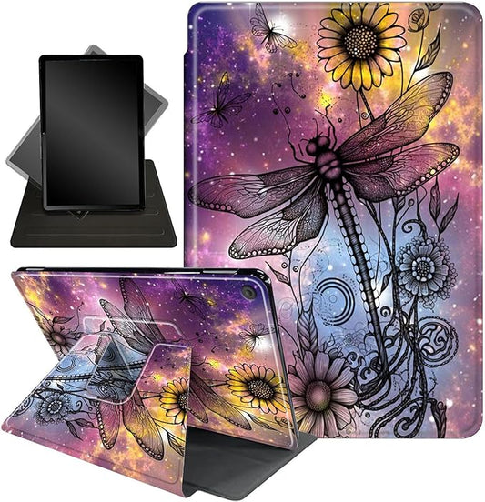 Case for Lenovo Tab M10 Plus 10.3", 360 Degree Rotating Folding Stand,with Auto Sleep/Wake Case for Lenovo Tab M10 Plus (2020 2nd Gen) TB-X606F/TB-X606X 10.3" FHD Tablet,Vintage Dragonfly