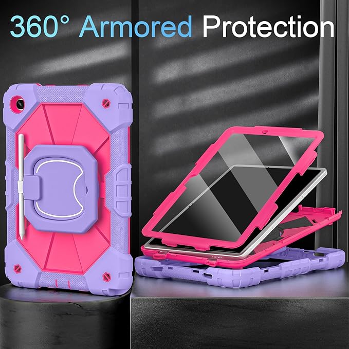 Case for Samsung Galaxy Tab A9+/ A9 Plus Case 11" 2023 (SM-X210/X216/X218) with Screen Protector/360° Rotating Stand,Military Grade Shockproof Cover for Galaxy Tab A9 Plus Cases