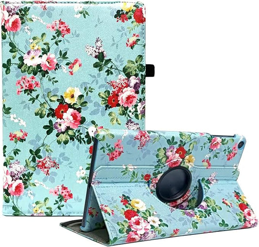 Case for Samsung Galaxy Tab A 10.1 2019, 360 Degree Rotating Stand Smart Case for Samsung Tab A 10.1 Inch Tablet [SM-T510/T515T/T517] 2019 Release (Green florets)