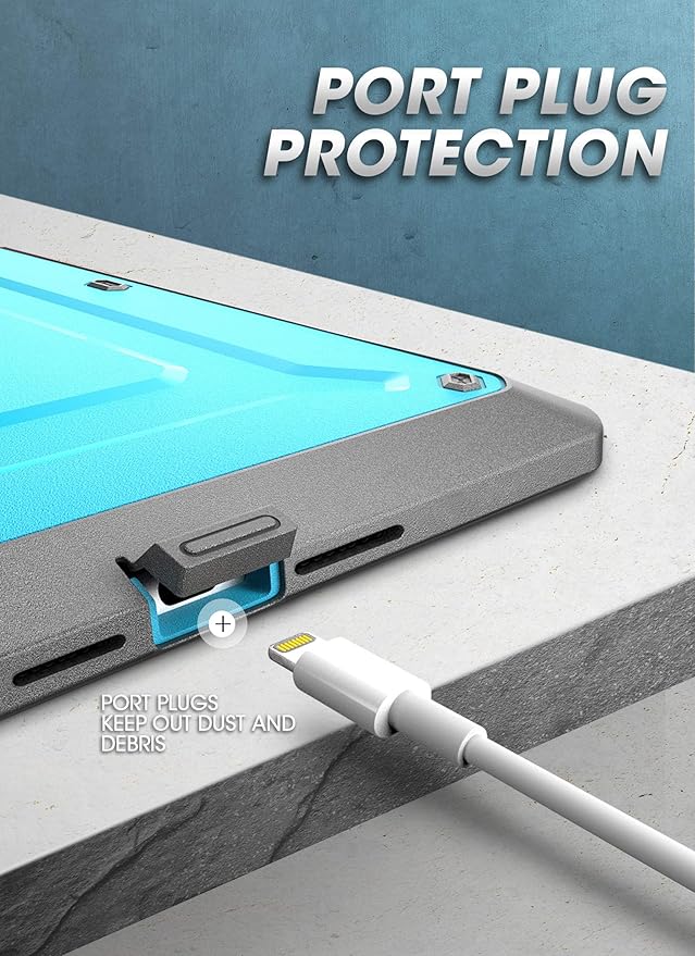 SUPCASE for iPad 9th Generation Case with Screen Protector (Unicorn Beetle Pro), [Built-in Stand] Heavy Duty Rugged Protective Case for iPad 10.2 9th / 8th / 7th Generation (2021/2020/2019), Blue