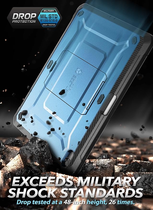 SUPCASE for iPad 11th Gen A16 Chip 11 Inch 2025 Case with Screen Protector (Unicorn Beetle Pro), [Built-in Stand & Pencil Holder] Heavy Duty Protective Cover for iPad 10th Gen 10.9 Inch 2022, Blue