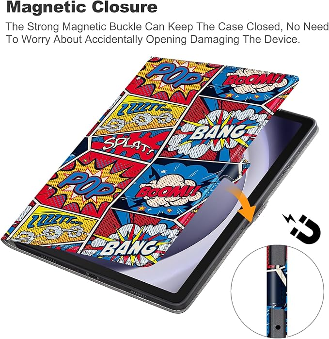 for Samsung Galaxy Tab A9 Plus Case,Ultra Slim Magnetic Cover for Galaxy Tab A9+ 5G Tablet Case,GD