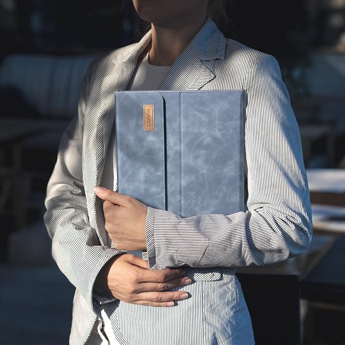 CoBak Case for Microsoft Surface Pro 12" (2025), Premium Business Cover with Multi-Angle Stand, Embedded Stylus Holder, Keyboard Support & Built-in Organizer – Tailored for Professionals,Navy Blue