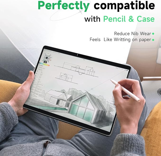 3 Pack Paper Screen Protector for Surface Pro 11/10/9/8/X -13 Inch(2019-2024), Draw and Write Like on Paper, Anti Glare Blue Light Filter, Sensitivity Film, Matte Shield Stylus Pen & Case Friendly