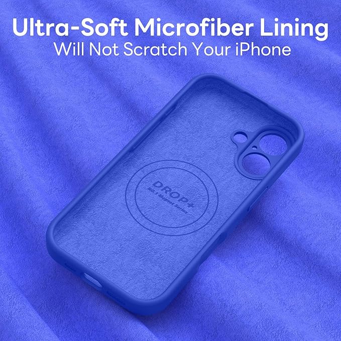 Vooii Magnetic Compatible with iPhone 17 Case (Compatible with Magsafe) (Upgraded Camera Protection) Liquid Silicone Shockproof Full Body Protective Phone Cover for Women Men, Klein Blue, 6.3"