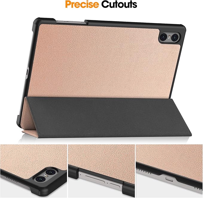 Case for TECLAST T50 Pro 11 inch Tablet, Folding Folio Ultra-Thin PU Leather Stand Case Cover for Teclast T50 Pro Rose Gold