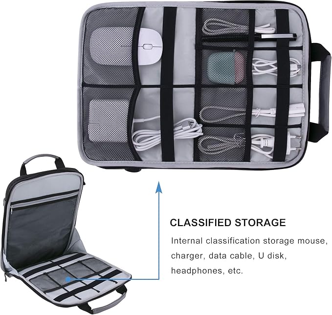 iCozzier Laptop Shoulder Bag, 13-13.3 Inch Laptop Tablet Sleeve Case Horizontal and Vertical Style with Handle & Removable Shoulder Strap for 13.3" Macbook/Notebook/11 iPad Pro 2020