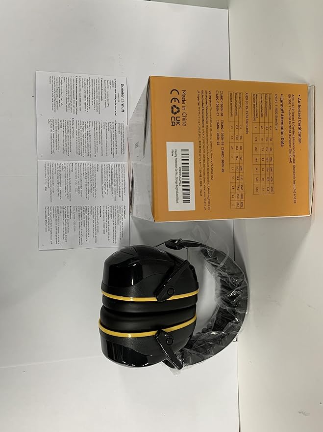 Dr.meter Noise Cancelling Headphones for Adults Kids, 31dB SNR Ear Protection Earmuffs for Gun Range, Kids Autism Sensory Adjustable Noise Reduction Safety Ear Muffs for Lawn Mowing, Woodwork