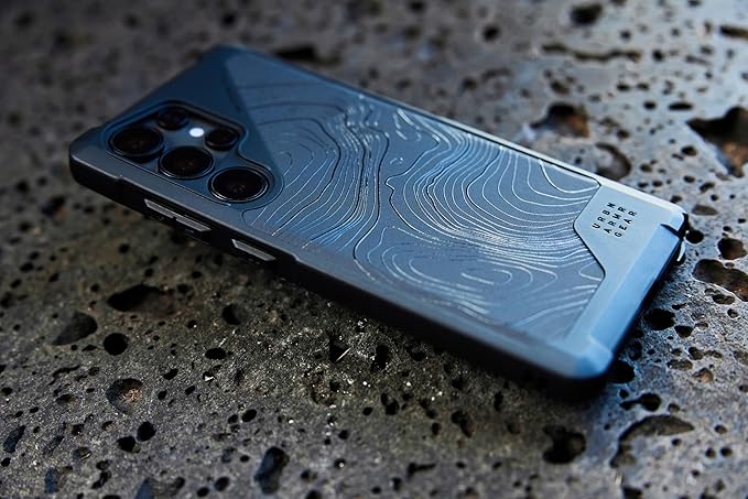 URBAN ARMOR GEAR UAG Designed for Samsung Galaxy S25 Ultra Case 6.9" Metropolis LT - Compatible with Magnetic Charging Impact-Resistant Rugged Military Drop Tested Protective Cover, Topography Black