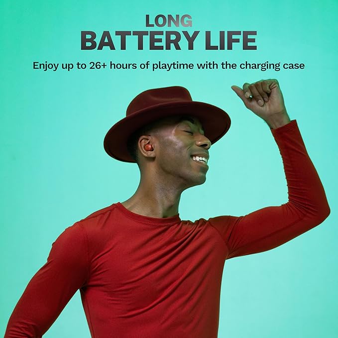 JLab Go Air Pop+ True Wireless Bluetooth Earbuds in Rose Plus Cloud Foam Mnemonic Earbud Tips