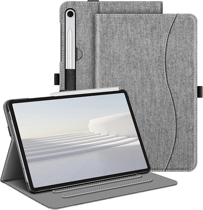 Fintie Case for Samsung Galaxy Tab S10 Lite/ S10 FE/ S9 FE 5G 10.9 Inch/Tab S9 11 Inch with S Pen Holder, Multi-Angle Viewing Protective Cover with Pocket, Auto Sleep/Wake, Grey