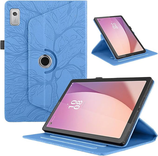 Rotating Case for Lenovo Tab M9 9.0 inch (TB-310FU) 2023 Released PU Leather Cover Lightweight Flip Stand Shell with Pen Holder for Lenovo Tab M9 9" 2023 Tablet-Turquoise