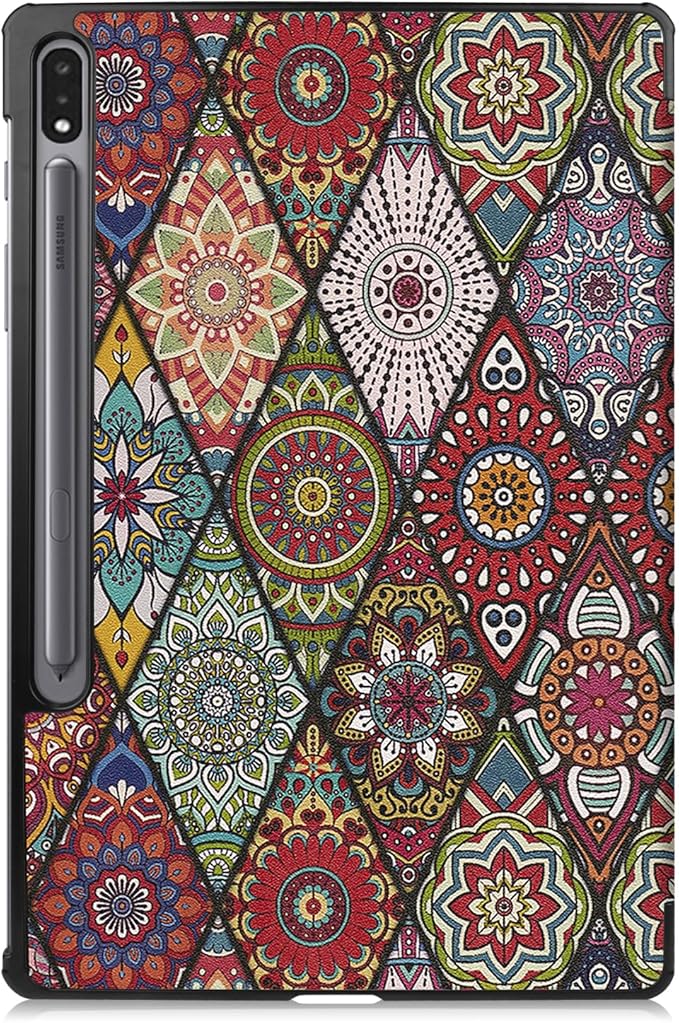 Smart Case for Galaxy Tab S10 Ultra, Ratesell Lightweight Trifold Stand Smart Case Cover with Auto Wake/Sleep for Samsung Galaxy Tab S10 Ultra 2024/ S9 Ultra 2023/ S8 Ultra 2022 14.6 Inch Mandala