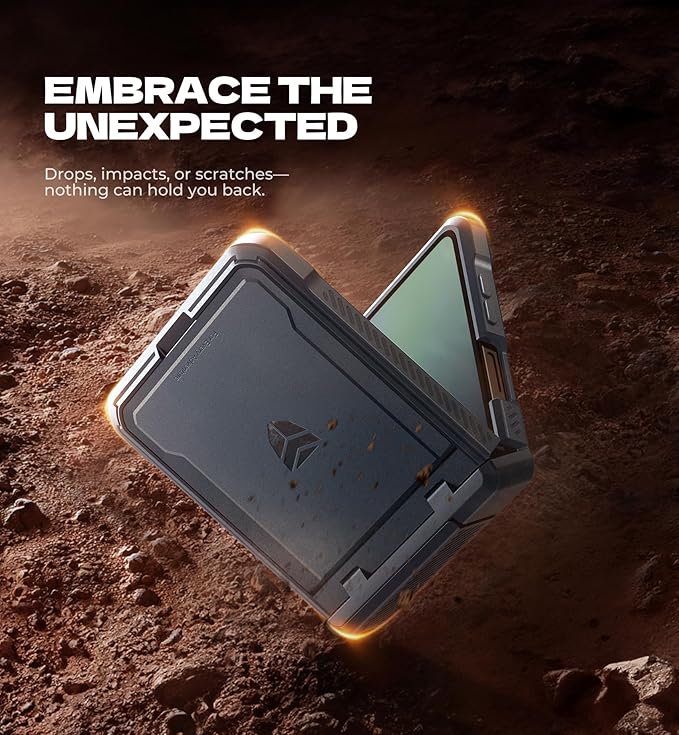 Dexnor for Samsung Galaxy Z Flip 7 Case with Dual Kickstands & Auto-Close Hinge Protection & Screen Protector, Full-Body Rugged Shockproof Protective Cover Bumper Cases for Galaxy Z Flip 7,Navy Blue