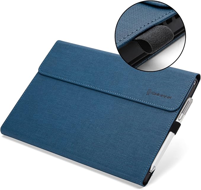 Omnpak Case for Microsoft Surface Pro 7 Plus /7/6 /5/4 with Stylus Holder, Multiple Angle Polyester Slim Lightweight Cover, Compatible with Type Cover Keyboard (Not Include Keyboard)