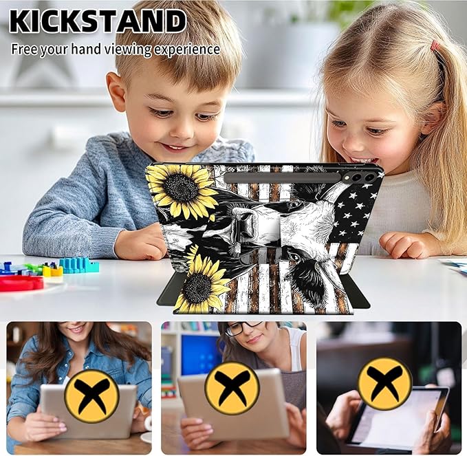 Case for 12.4 inch Galaxy Tab S10 Plus Case (2024), Galaxy Tab S9 Plus Case (2023), 360 Degree Rotating Folio Stand Smart PU Leather Cover, Auto Sleep/Wake, Astronaut