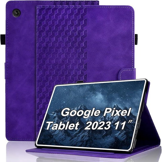 Case for Google Pixel Tablet 11 inch 2023 Magnetic PU Leather Folio Adjustable Stand Case with Card Holder Multi-Angle Viewing Flip Cover for Pixel 11" - Purple