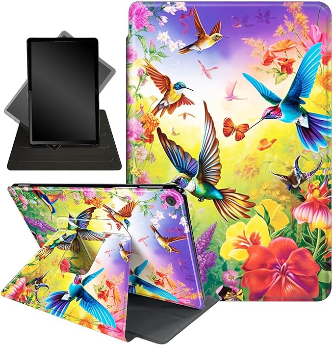 Case for Lenovo Tab M10 Plus 10.3", 360 Degree Rotating Folding Stand,with Auto Sleep/Wake Case for Lenovo Tab M10 Plus (2020 2nd Gen) TB-X606F/TB-X606X 10.3" FHD Tablet,Colorful Nature Bird